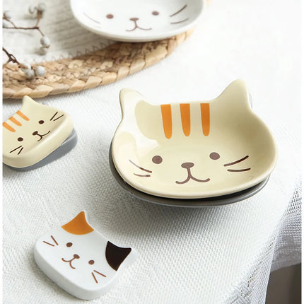 Japanese Cute Cat Ceramic Seasoning Dish