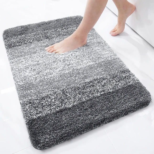 Alfombrilla de baño absorbente de microfibra de lujo - Alfombra de baño de felpa antideslizante