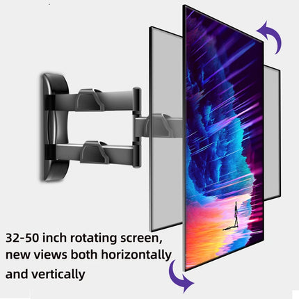 Soporte de pared para TV de movimiento completo de 32" a 58" con brazos articulados e inclinación