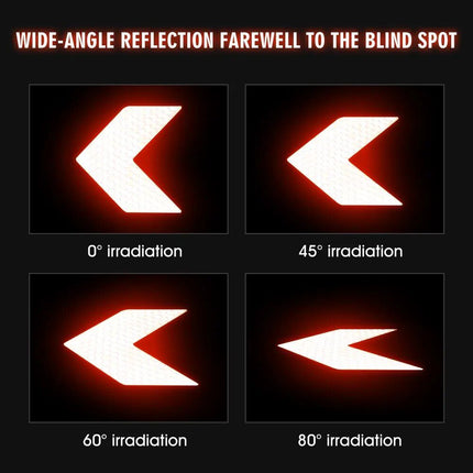 10-Pack Arrow Reflective Safety Decals for Vehicles - Wnkrs