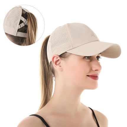 Summer Mesh Ponytail Baseball Sports Cap for Women