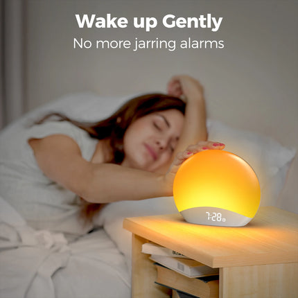 Sunrise Alarm Clock with Sound Machine & Nightlight – Wake Up Naturally with 26 Sleep Sounds