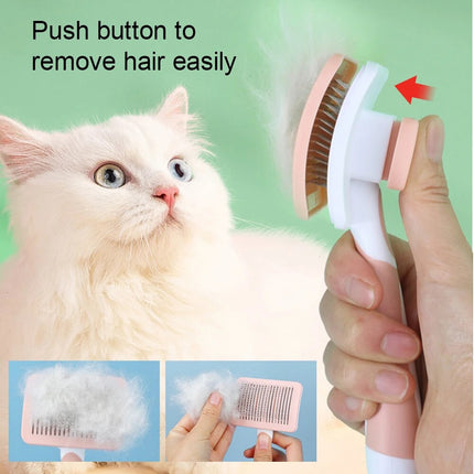 Self-Cleaning Cat Brush Pet Hair Comb: Grooming Essential for Happy Pets