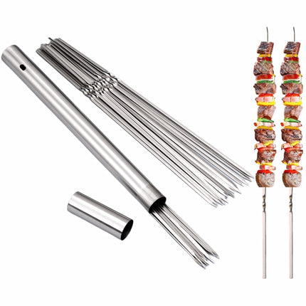 Ensemble de brochettes pour barbecue en acier inoxydable