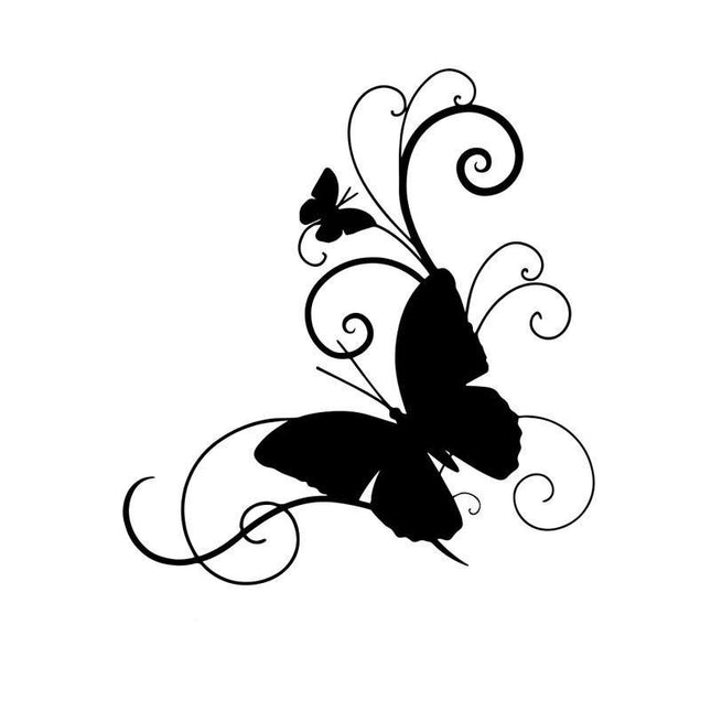 3D Butterfly Fashion Vinyl Car Sticker - Reflective, Customizable Decals 15.9cm X 16.6cm - Wnkrs