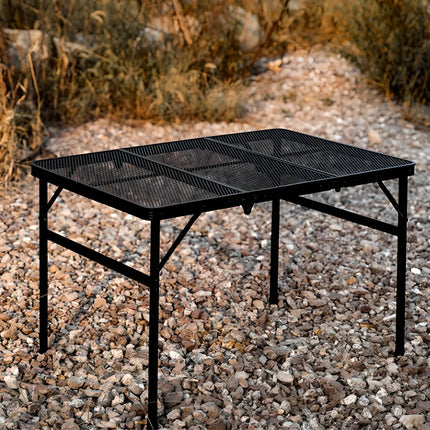 Portable Adjustable Height Folding Aluminum Table for Camping, BBQ, Picnic