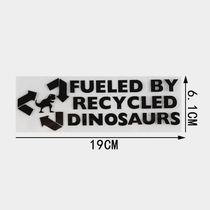 Recycled Dinosaurs - Eco-Inspired Vinyl Car Decal - Wnkrs