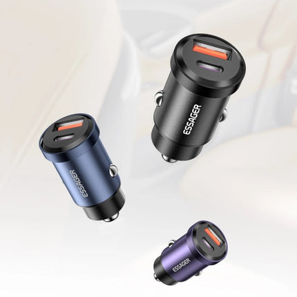 Cargador USB para coche de 30 W/45 W con carga rápida 4.0 y puertos USB-A y USB-C