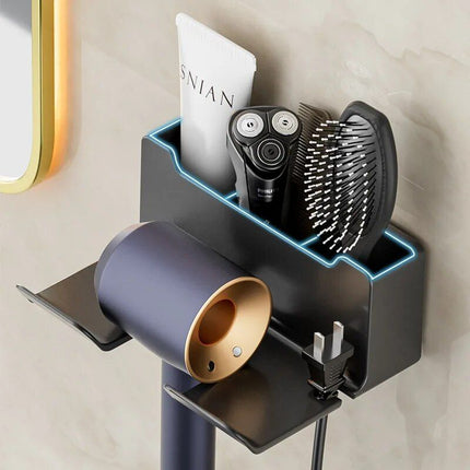 Double-Tier Eco-Friendly Wall Mounted Hair Dryer Holder - Wnkrs