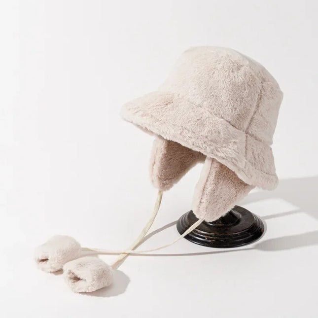 Women's Winter Warm Bucket Hat with Ear Protection