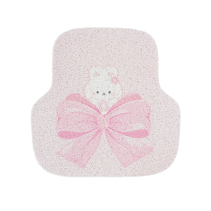 Tapis de sol de voiture avec nœud mignon - Design en anneau de soie anti-salissures et antidérapant