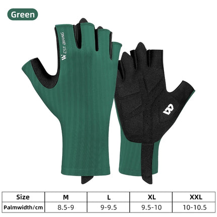 Guantes de ciclismo transpirables de medio dedo