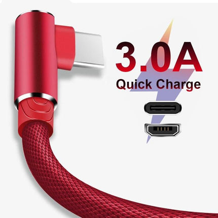 Fast Charging 90° L-Shaped USB Cable - Wnkrs