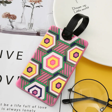 Geometric Soft Silicone Luggage Tags