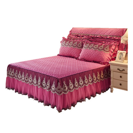 Quilted Lace Bed Skirt Bed Liner - Wnkrs