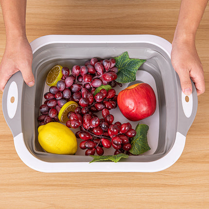 Tabla de cortar y balde de lavado plegables y portátiles