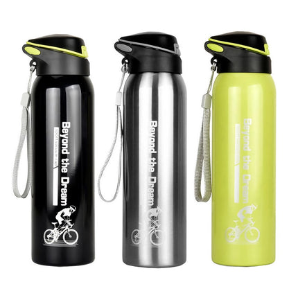 Bouteille d'eau de cyclisme isolée sous vide en acier inoxydable de 500 ml