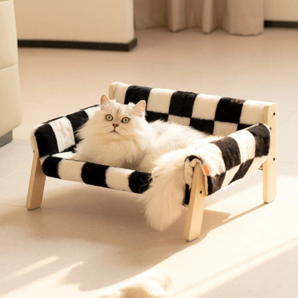 Mewoofun Plush Wooden Pet Bed - Wnkrs