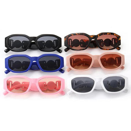 Gafas de sol rectangulares elegantes con protección UV400: gafas de sol unisex de estilo vintage para viajes