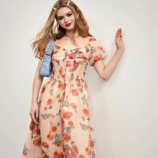 Floral V-Neck Dress