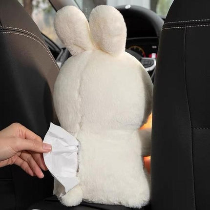 Plush Cartoon Car Tissue Holder & Armrest Organizer - Wnkrs