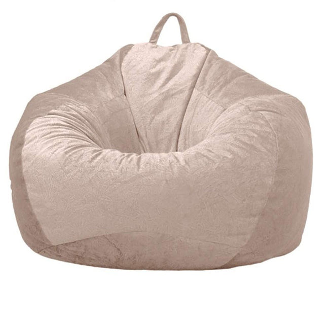 Lazy Sofa Bean Bag Cloth Cover Tatami Short Velvet No Filler Home Toy Storage