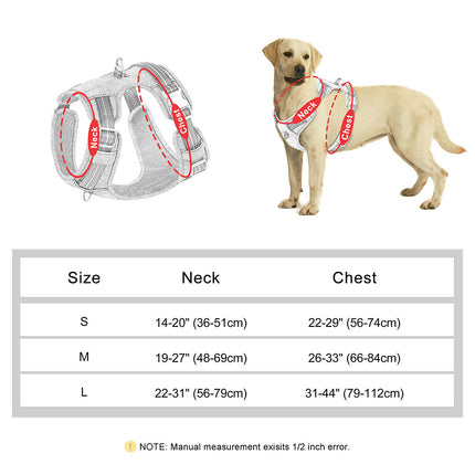 Harnais réfléchissant imperméable pour chiens de taille moyenne à grande