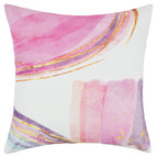 4pcs 18x18in / Pink, purple, and peach with gold