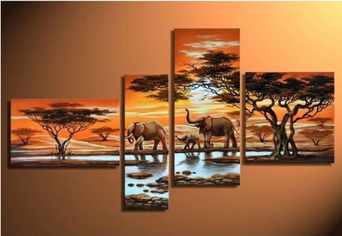 5D DIY Full Square Diamond Painting Elephant Family Multi-Picture Combination Embroidery - Wnkrs