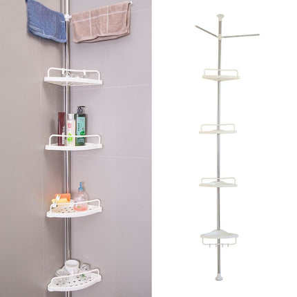 Adjustable 4-Tier Corner Shower Caddy with Rust-Proof Tension Pole - Wnkrs