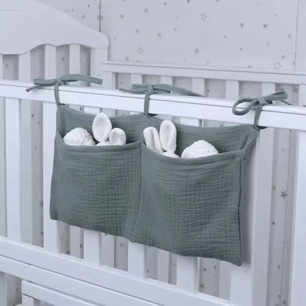 Multifunctional Cotton Baby Crib Organizer (39x20cm) - Wnkrs