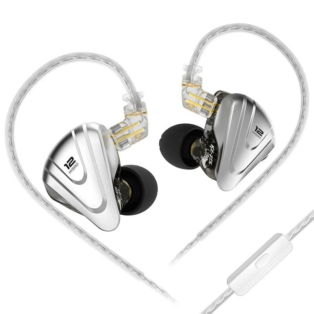 Hybrid HiFi Bass In-Ear Monitors with Noise Isolation & Volume Control