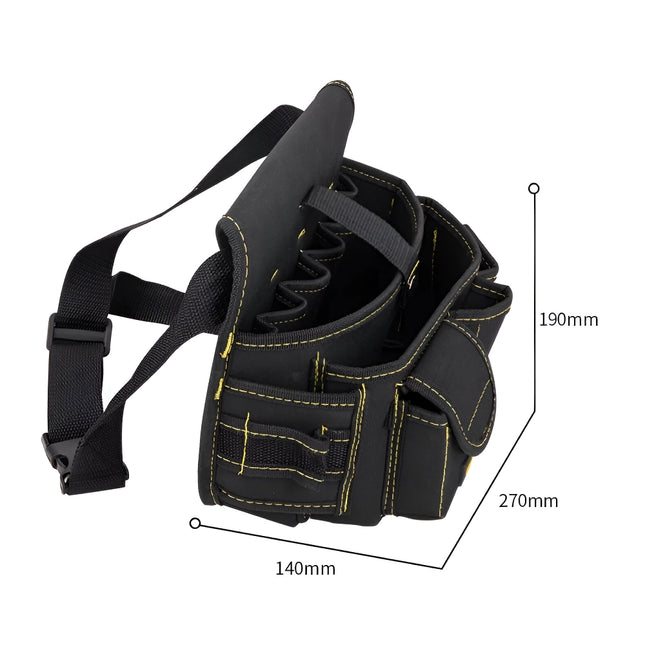 Sac à outils multifonctionnel à la taille avec structure renforcée et prise en main confortable