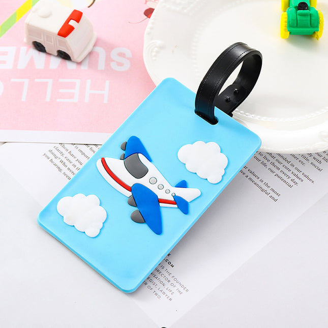 Cute Cartoon Car Silicone Luggage Tags for Travel Accessories