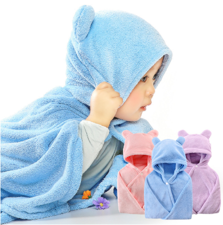 Cotton baby care hooded bath towel - Wnkrs
