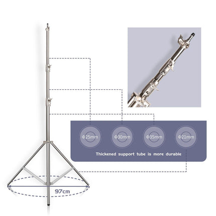 Heavy Duty Stainless Steel Tripod Light Stand 2.8M - Wnkrs