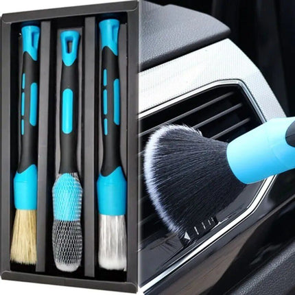 Universal Car Interior Detailing Brushes - 4-in-1 Multi-Style Cleaning Kit - Wnkrs