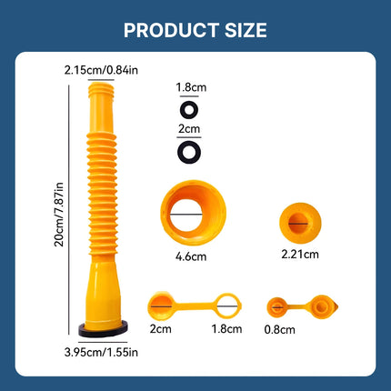 Buse de bidon de gaz avec capuchons à vis, becs de rechange pour bidon de gaz anti-déversement pour la plupart des bidons de 1/2/5/10 gallons