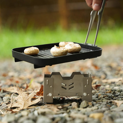 Juego de mini parrillas antiadherentes resistentes al calor para cocinar al aire libre