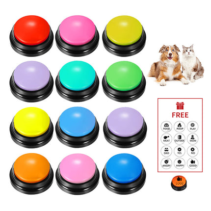 Boutons de conversation enregistrables pour le dressage et la communication des animaux de compagnie