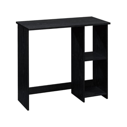 Compact Black Oak Writing Desk with Storage Shelves - Wnkrs