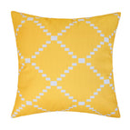 2 pièces 18x18 pouces / Jaune avec motif diamant blanc