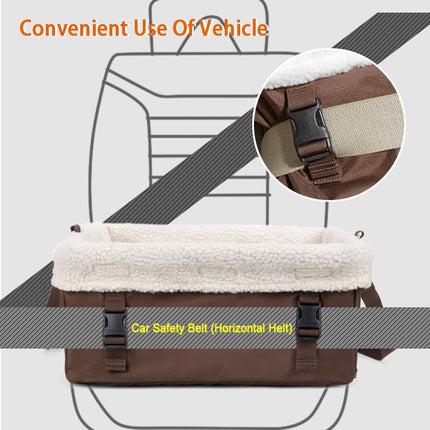 Siège auto portable pour animaux de compagnie - Lit de voyage lavable, pliable et sécurisé