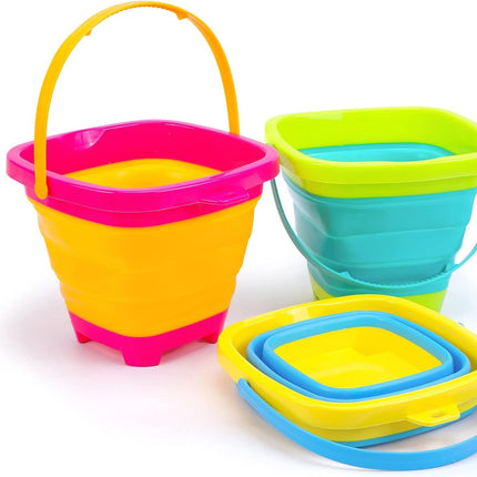 Portable Collapsible Silicone Beach Bucket for Kids