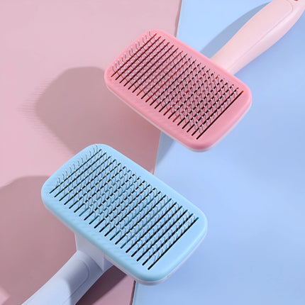 Brosse de toilettage pour animaux de compagnie avec peigne à aiguilles en acier inoxydable