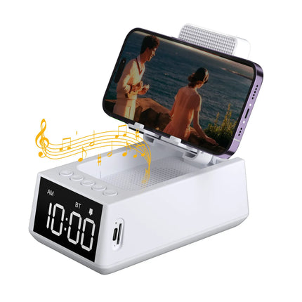 Soporte para altavoz Bluetooth plegable con despertador