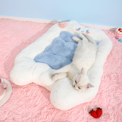 Tapis et lit douillet pour chat et animal de compagnie