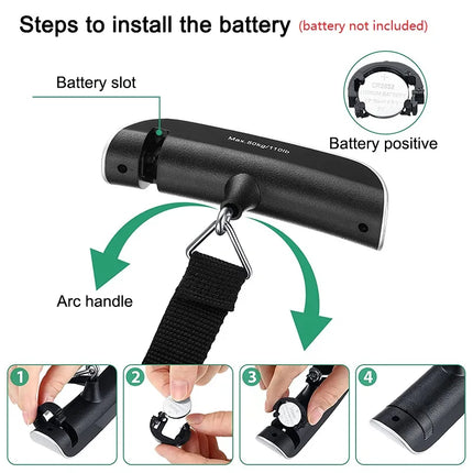 Báscula colgante para equipaje digital LCD portátil