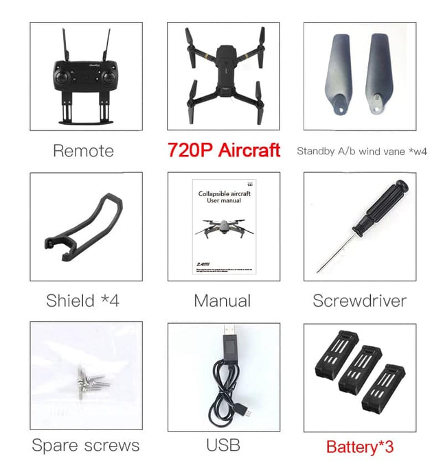 Foldable Design RC Quadcopter with Camera - Wnkrs