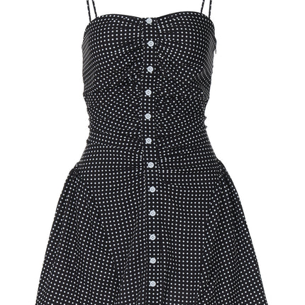 Summer New Polka Dot Print Tube Top Off-neck Strap Backless Dress